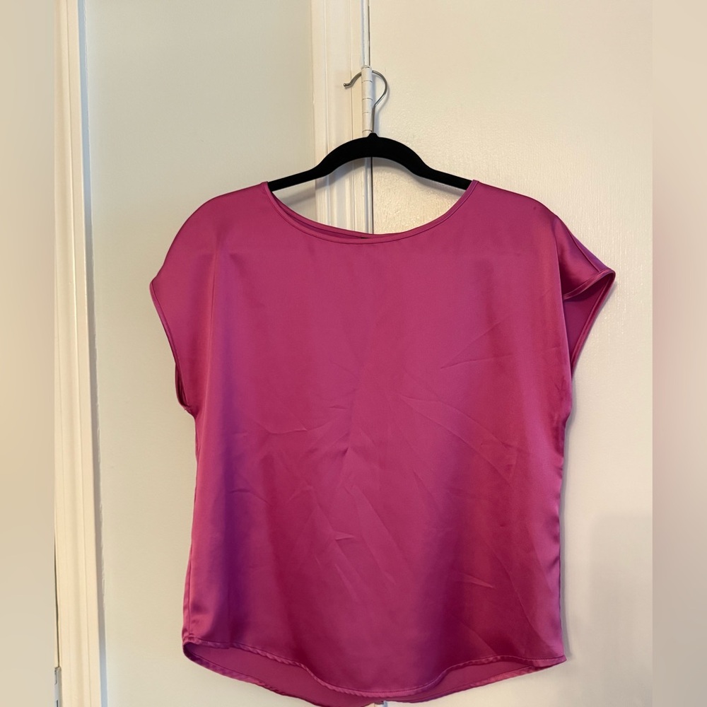 Elegant Pink Satin Women's Top